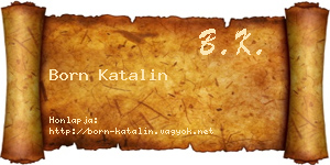 Born Katalin névjegykártya